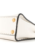 Cuoio Romano Selleria Mini Peekaboo Iconic Satchel White