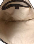 GG Supreme Monogram Web Ophidia Half Moon Hobo Brown