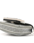 Nubuck Crystal Catalan Mirror Nano Maxi Buckle Baguette Charm Pietra Argento