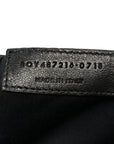 Calfskin Y Quilted Monogram Medium Loulou Chain Satchel Black