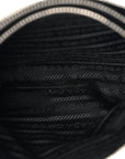Re-Nylon Saffiano Re-Edition 2000 Double Zip Crossbody Bag Black