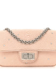 Galuchat Stingray Crystal Embellished 2.55 Reissue Mini Flap Light Pink