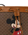 X DISNEY Mini Vintage GG Supreme Monogram Bucket Bag Beige Vintage Sun Oil