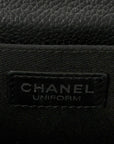 Grained Calfskin Quilted 2.55 Reissue Flap Belt Bag Clutch Black