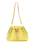 Caviar Quilted Mini CHNL 25 Handbag Light Yellow