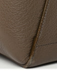 Soft Grained Calfskin Sangle Bucket Bag Taupe