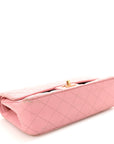 Caviar Quilted Medium Double Flap Light Pink