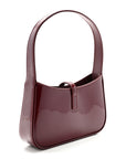 Patent Calfskin Le 5 A 7 Mini Hobo Red Grenat