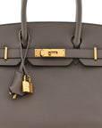 Taurillon Novillo Birkin 30 Gris Asphalte