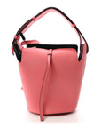 Supple Calfskin Small Bucket Bag Bright Coral Pink