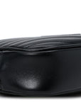 Calfskin Matelasse Monochrome Monogram Mini Lou Camera Bag Black