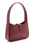 Patent Calfskin Le 5 A 7 Mini Hobo Red Grenat