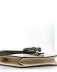 Textured Calfskin Crystal Mini Dionysus Shoulder Bag Mystic White