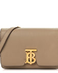 Grained Calfskin Small TB Bag Oat Beige
