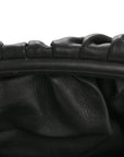 Smooth Butter Calf The Pouch Oversized Clutch Black