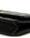 Caviar Quilted CC Turnlock Wallet On Chain WOC Black