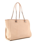Mixed Fibers Small Deauville Tote Beige