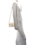 Grain De Poudre Matelasse Chevron Monogram Envelope Chain Wallet Crema Soft