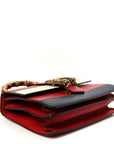 Calfskin Bamboo Web Medium Dionysus Top Handle Bag Red White Blue
