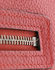 Drummed Calfskin Nano Luggage Merlot