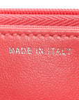 Lambskin Quilted Wallet On Chain WOC Pink