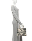 Canvas Embroidered Small Zodiac Toile De Jouy Book Tote Latte
