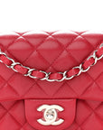 Caviar Quilted Mini Rectangular Flap Pink