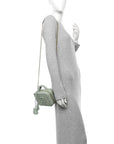 Caviar Quilted Small CC Filigree Vanity Case Mint