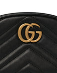 Calfskin Matelasse GG Marmont Belt Bag 85 34 Black