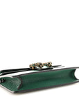 Dollar Calfskin Crystal Super Mini Dionysus Shoulder Bag Emerald