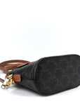 Canvas Calfskin Triomphe Mini Honorine Bag Tan
