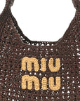 Raffia Crochet Woven Hobo Cacao Naturale