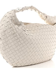 Nappa Intrecciato Small Jodie Hobo White