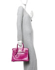 Shiny Niloticus Crocodile Birkin 30 Rose Scheherazade