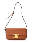 Natural Calfskin Triomphe Shoulder Bag Tan