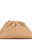 Nappa Maxi Intrecciato The Pouch Oversized Clutch Almond