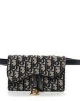 Oblique Saddle Belt Bag Blue