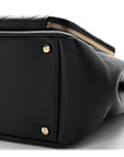 Caviar Quilted Small Business Affinity Shopping Bag Black