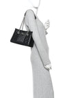 Calfskin Matelasse Aria Small GG Marmont Shoulder Tote Black