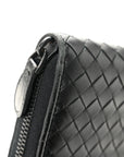 Nappa Intrecciato Zip Around Wallet Black