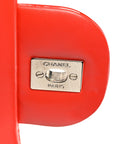 Patent Quilted Jumbo Double Flap Red