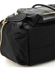 Nylon Small Crossbody Rucksack Backpack Black