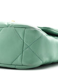 Lambskin Quilted Medium CHNL 19 Flap Green