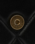 Lambskin Quilted CHNL 19 Wallet On Chain WOC Black