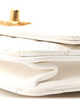 Lambskin Quilted Pillow Crush Wallet On Chain WOC White