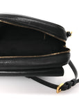 Goatskin Double Saddle Pouch Black