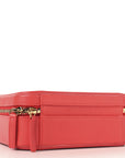 Caviar Quilted Medium CC Filigree Vanity Case Red