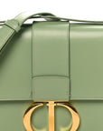 Smooth Calfskin 30 Montaigne Flap Bag Mint Green
