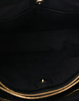 Grainy Calfskin House Check Large Banner Tote Black