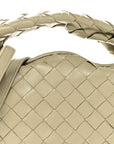 Calfskin Intrecciato Mini Hop Travertine